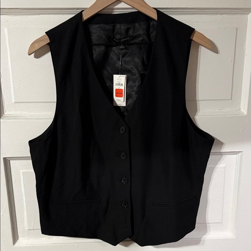 Banana Republic Factory Black Sleeveless Vest
